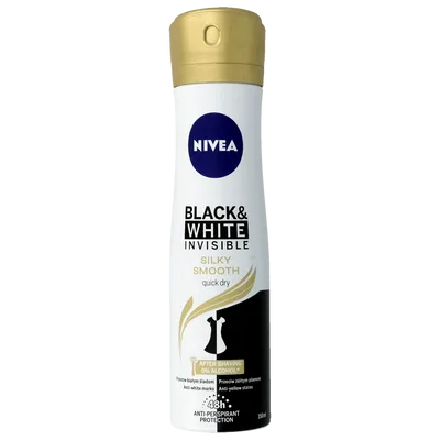 Nivea Black & White Invisible Silky Smooth, Antyperspirant  w sprayu 48h