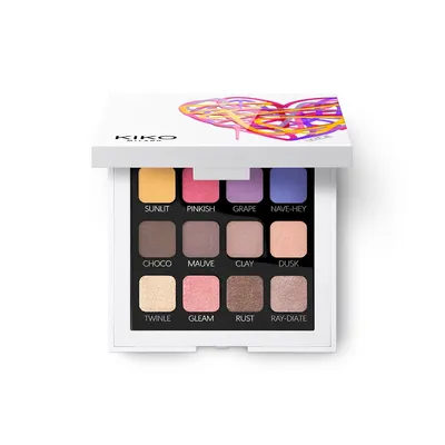 Kiko Milano Street Heart, Colour Tag Multi-Texture Eyeshadow Palette (Paleta cieni do powiek)