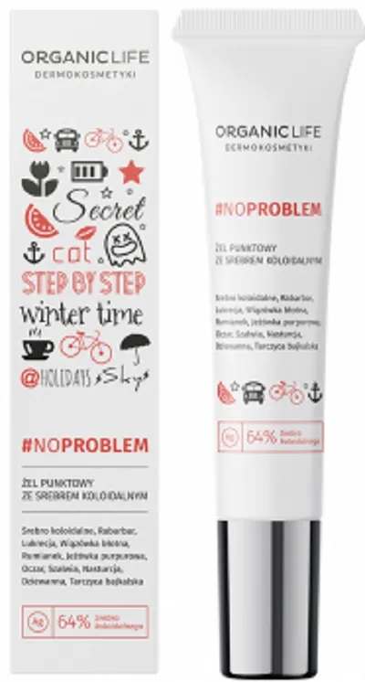Organic Life Acne Blocker, Przeciwtrądzikowy żel punktowy z aktywnym srebrem `# No Problem`