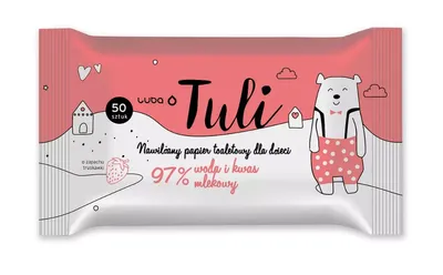 Luba Tuli, Nawilżany papier toaletowy dla dzieci Truskawka