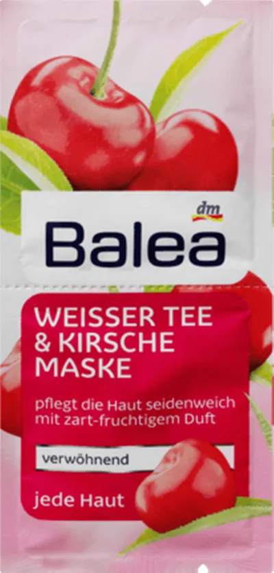Balea Weisser Tee & Kirsche Maske (Maseczka naprawcza biała herbata)