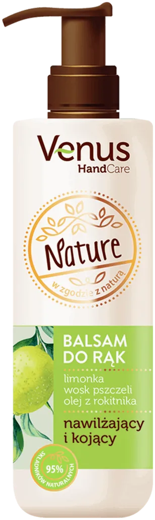 Venus Nature, HandCare, Nawilżający balsam do rąk 'Limonka + wosk pszczeli + olej z rokitnika'