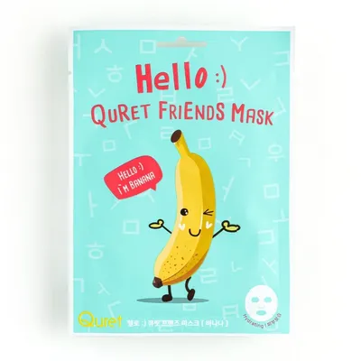 Quret Hello Friends Mask Banana (Maska w płachcie z ekstraktem z banana)