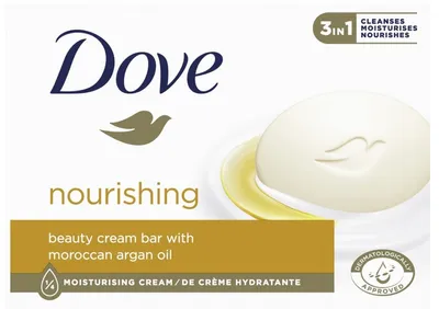 Dove Nourishing Beauty, Cream Bar with Argain Oil 3 in 1 (Odżywcza kremowa kostka myjąca z olejem arganowym)