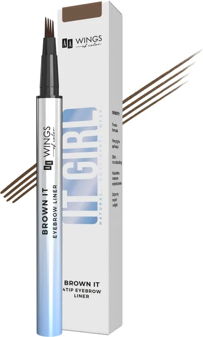 AA Wings of Color It Girl, Brown It Eyebrow Liner (Liner do brwi)
