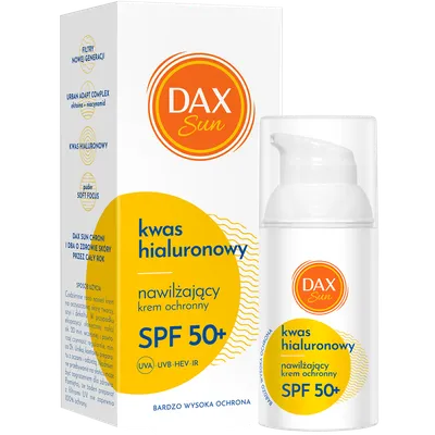 Dax Sun Nawilżający krem ochronny z kwasem hialuronowym SPF 50+