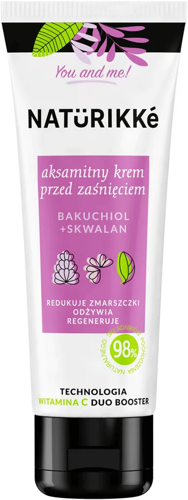Naturikke Aksamitny krem przed zaśnięciem `Bakuchiol + skwalan`