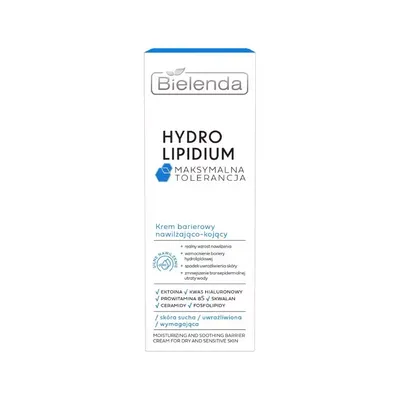 Bielenda Hydro Lipidium Maksymalna Tolerancja, Krem barierowy nawilżająco-kojący