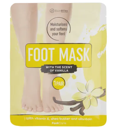 Action Skin Bliss, Foot Mask with Vanilla Scent (Waniliowa maska do stóp z alanoiną)