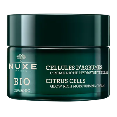 Nuxe Bio Organic, Citrus Cells Glow Rich Moisturising Cream (Rozświetlający krem nawilżający o bogatej konsystencji)
