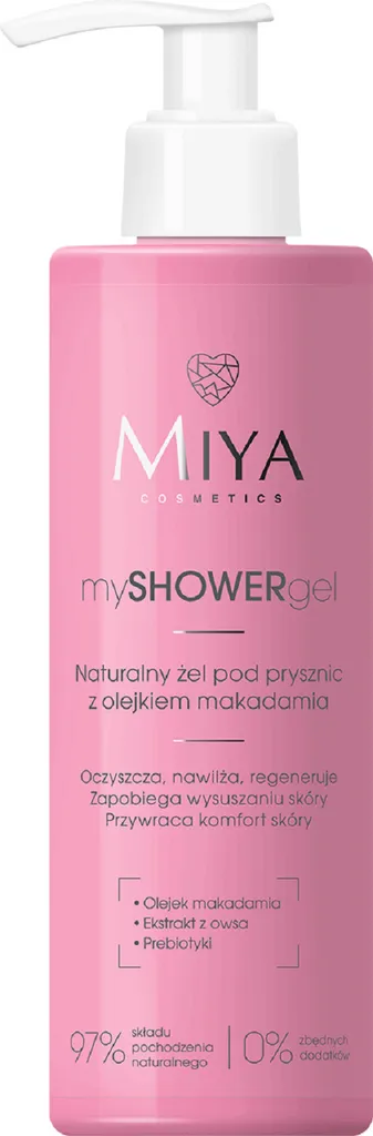 Miya Cosmetics mySHOWERgel, Naturalny żel pod prysznic z olejkiem makadamia