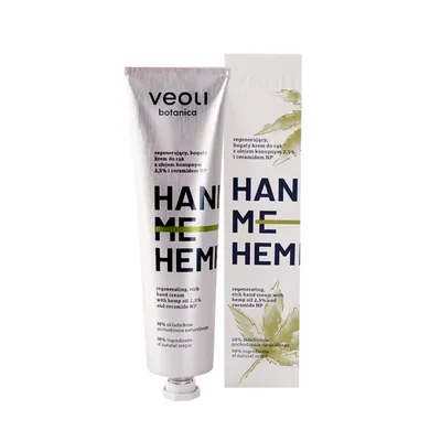 Veoli Botanica Hand Me Hemp (Regenerujący krem do rąk z olejem konopnym 2,5% i ceramidem NP)