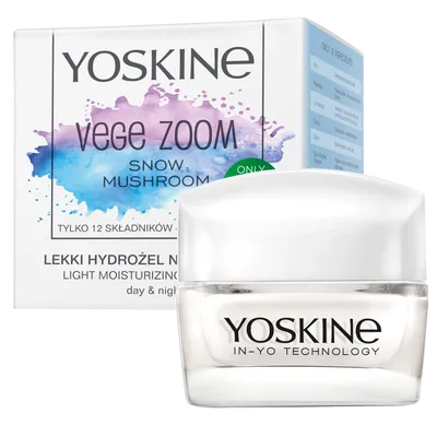 Yoskine Vege Zoom, Snow Mushroom , Light Moisturizing Hydrogel (Hydrożel nawilżający na dzień i na noc)