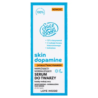 FaceBoom Skin Dopamine, [Hyalu]3 Niacynamide, Nawilżająco-normalizujące serum do twarzy