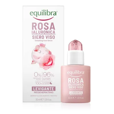 Equilibra Rosa Ialuronica, Siero Viso (Różane wygładzające serum do twarzy z kwasem hialuronowym)