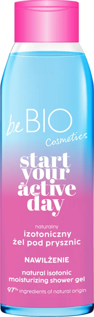beBIO Start Your Active Day, Nawilżenie, Naturalny izotoniczny żel pod prysznic