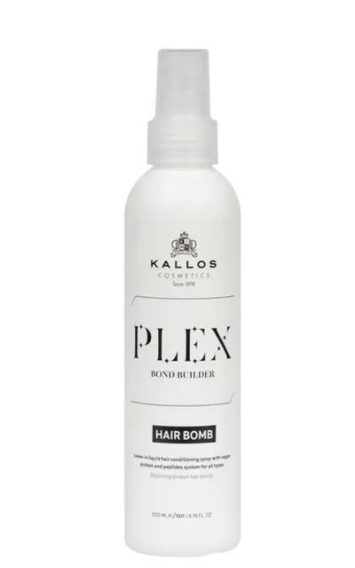 Kallos Plex Bond Builder, Hair Bomb, Leave-In Liquid Hair Conditioning Spray (Spray Odbudowujący do włosów zniszczonych)