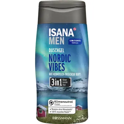 Isana Men,  Nordic Vibes Duschgel (Żel pod prysznic 3 w 1)