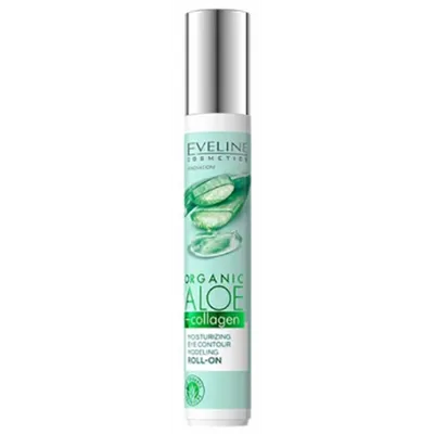 Eveline Cosmetics Organic Aloe + Collagen, Nawilżający roll-on modelujący kontur oczu