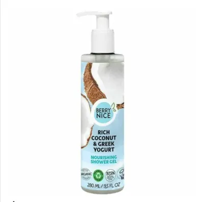 Berry Nice Rich Coconut & Greek Yogurt, Nourishing Shower Gel (Kokos i Jogurt Grecki, Odżywczy żel pod prysznic)