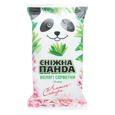 Snizhna Panda Chusteczki nawilżające do rąk `Kwiat wiśni`