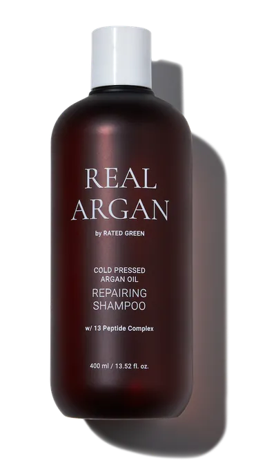 Rated Green Real Argan, Cold Pressed Argan Oil Repairing Shampoo (Regenerujący szampon do włosów z olejem arganowym)