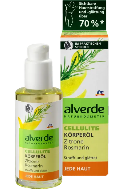 Alverde Cellulite Korperol Zitrone Rosmarin (Olejek antycellulitowy do ciała z cytryną i rozmarynem)