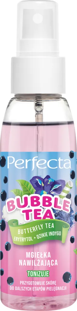 Perfecta Bubble Tea, Butterfly Tea, Erytrytol + Dzikie Indygo, Mgiełka nawilżająca