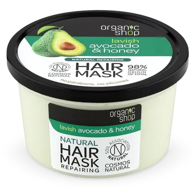 Organic Shop Avocado & Honey, Hair Mask (Maska do włosów `Awokado i miód`)