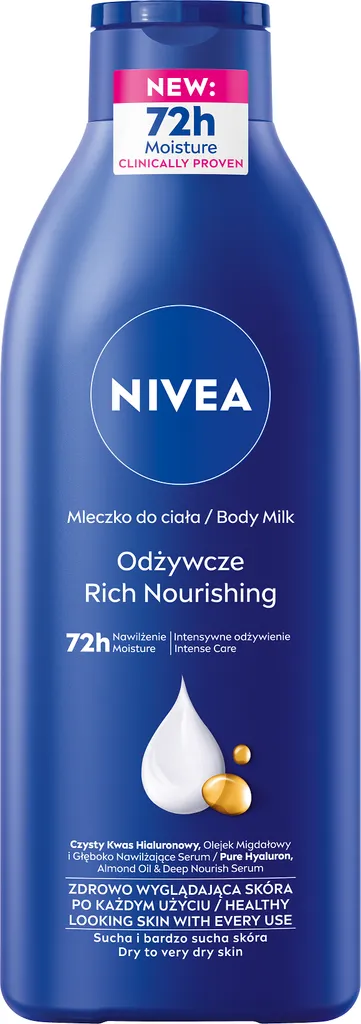 Nivea Rich Nourishing Body Milk 72h (Odżywcze mleczko do ciała)