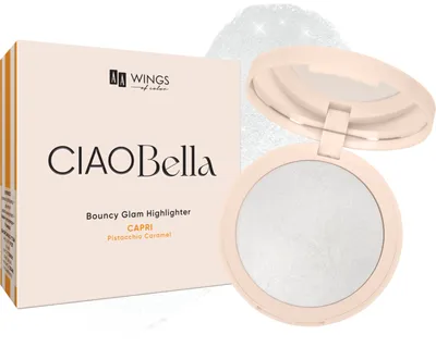AA Wings of Color Ciao Bella, Capri Pistacchio Caramel, Bouncy Glam Highlighter (Rozświetlacz do twarzy)