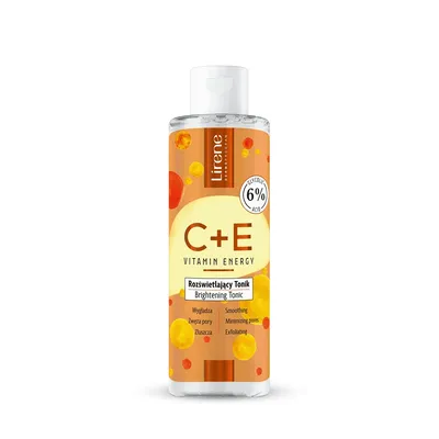 Lirene Dermoprogram C+E Vitamin Energy, Rozświetlający tonik