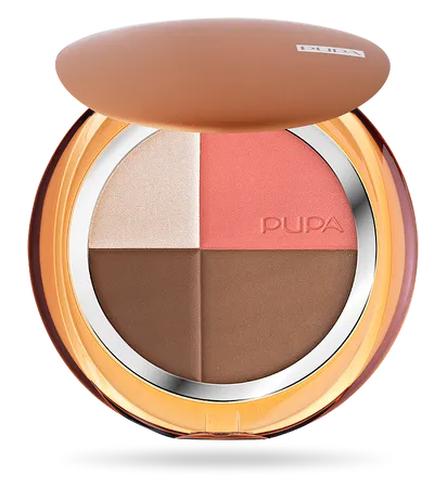 PUPA 4Sun All in One Bronzing Powder (Multifunkcyjna paleta do makijażu - bronzer, róż i rozświetlacz)