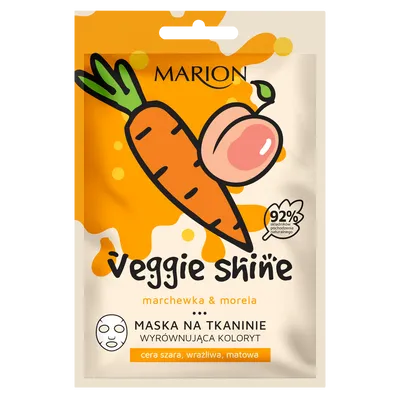 Marion Veggie Shine, Maska na tkaninie wyrównująca koloryt `Marchewka i morela`