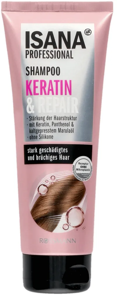 Isana Professional, Shampoo Keratin & Repair (Szampon do włosów zniszczonych i łamliwych)