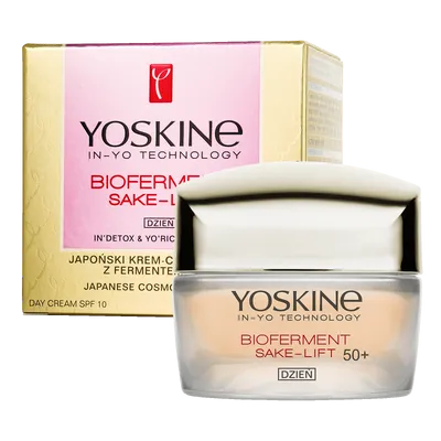 Yoskine Bioferment Sake-Lift 50+, Japoński krem-cosmolifting na dzień z fermentem sake SPF10