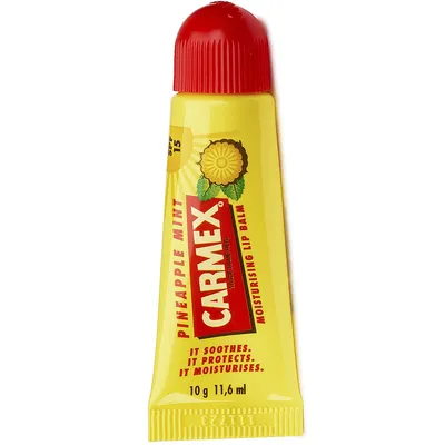 Carma Laboratories Carmex, Lip Balm Pineapple Mint SPF 15 (Balsam do ust w tubce `Ananas i mięta`)