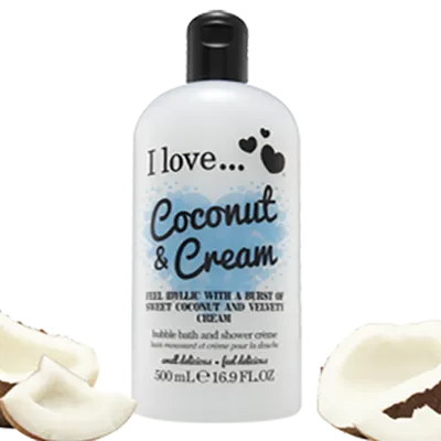 I Love... Cosmetics Coconut & Cream, Bubble Bath & Shower Creme (Żel pod prysznic i do kąpieli)