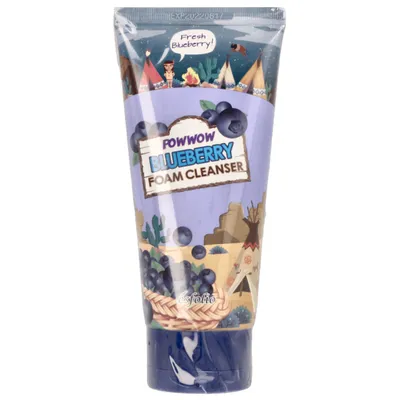 Esfolio Powwow Blueberry Foam Cleanser (Rozświetlająca pianka oczyszczająca do twarzy z ekstraktem z borówki)