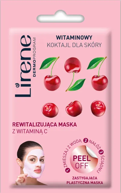 Lirene Dermoprogram Witaminowy koktajl dla skóry, Rewitalizujca maska peel-off z witaminą C