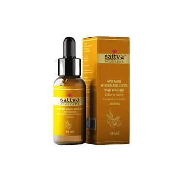 Sattva Ayurveda Ayur Glow, Mineral Face Elixir with Turmeric (Kompleks mineralny z kurkumą, Serum do twarzy)
