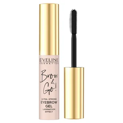 Eveline Cosmetics Brow & Go!, Ultra-Strong Eyebrow Gel Lamination Effect (Ultramocny żel do stylizacji brwi z efektem laminacji)