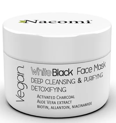 Nacomi White Black Face Mask Deep Cleansing & Purifying Detoxifying (Maseczka z węglem aktywnym)