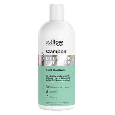 so!flow Szampon humektantowy do włosów pozbawionych objętości i niskoporowatych `Lift Me Up`