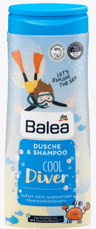 Balea 2in1 Cool Diver Dusche & Shampoo (Żel pod prysznic i szampon)