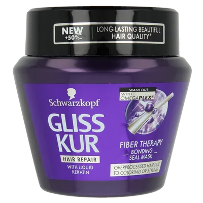 Schwarzkopf Gliss Kur Fiber Therapy, Maska do włosów  przeciążonych koloryzacją lub zabiegami stylizacyjnymi