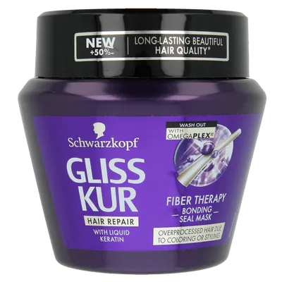 Schwarzkopf Gliss Fiber Therapy, Maska do włosów  przeciążonych koloryzacją lub zabiegami stylizacyjnymi