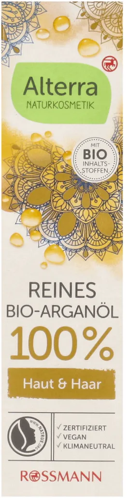 Alterra Reines Bio-Arganöl 100% Haut & Haar (Olej arganowy do skóry i włosów)