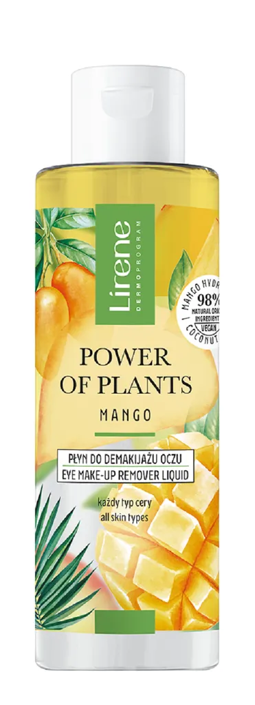 Lirene Dermoprogram Power of Plants, Płyn do demakijażu oczu `Mango`