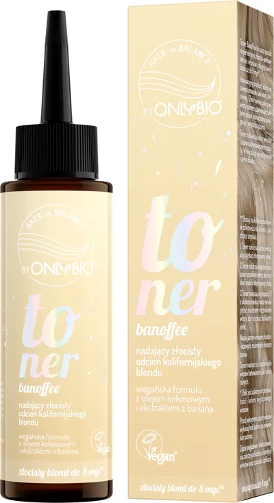 OnlyBio Hair In Balance, Banoffee, Toner nadający złocisty odcień kalifornijskiego blondu